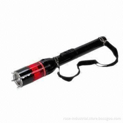 Stun gun, high power style with strong flashlight, high voltage electric shock and police alarm